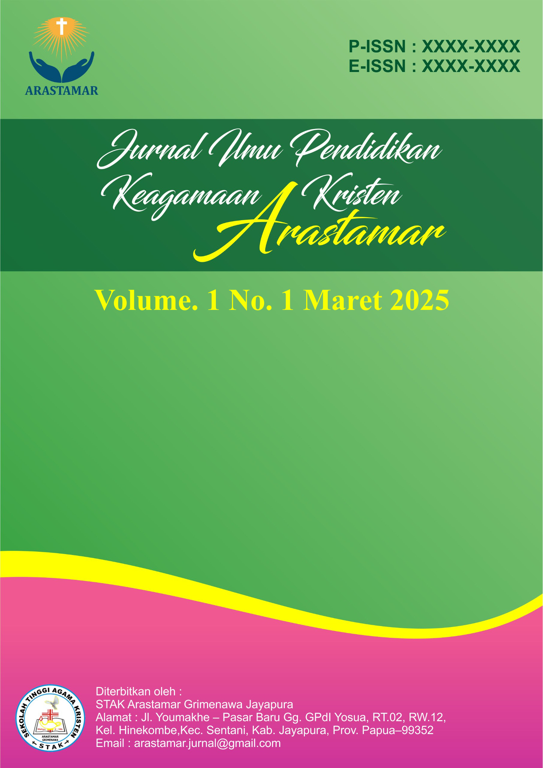 					View Vol. 1 No. 1 (2025): Maret : Jurnal Ilmu Pendidikan Keagamaan Kristen: Arastamar
				